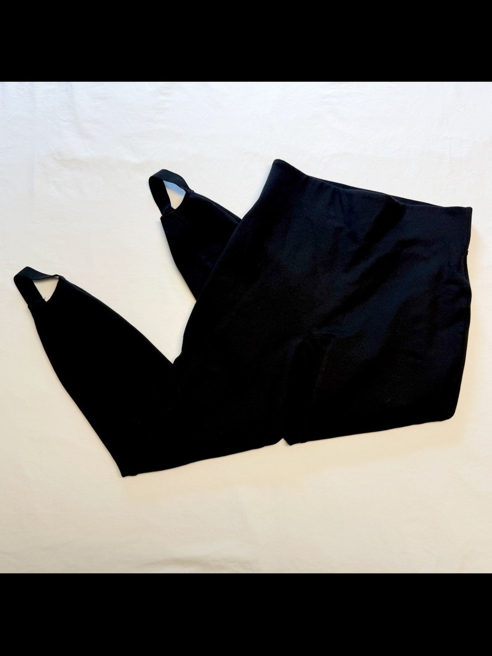 SPANX Supersmooth PerfectFit Black Ponte Stirrup Leggings Medium M